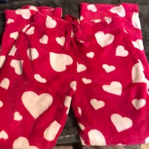 Fluffy Heart pj pants